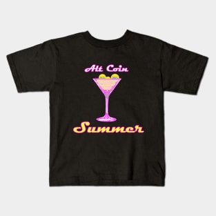 Alt Coin Summer Design Kids T-Shirt